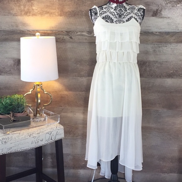 Dresses & Skirts - Off White Boho Romantic High Low Dress